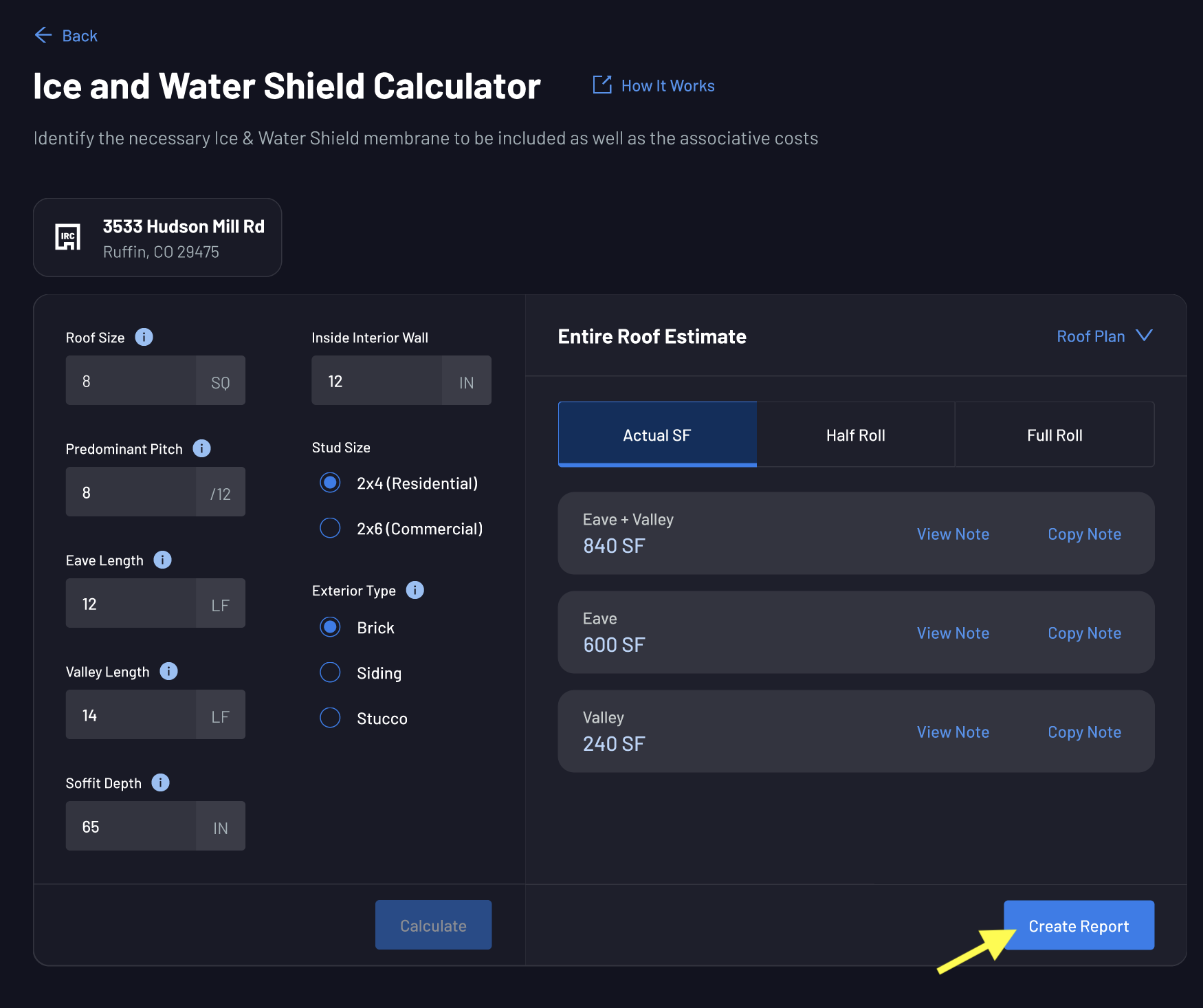 How to Use the Ice and Water Shield Calculator